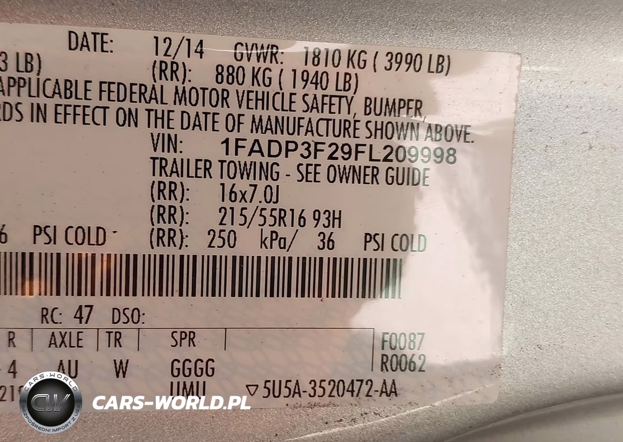 2015 Ford Focus Se VIN:1FADP3F29FL209998 - 9