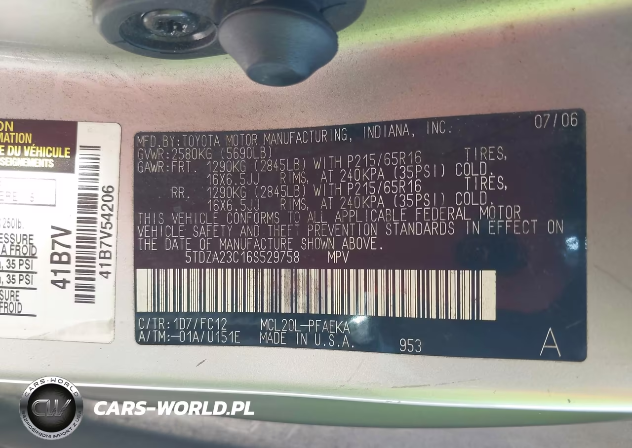 2006 Toyota Sienna Le VIN:5TDZA23C16S529758 - 9