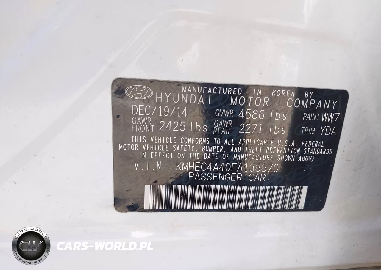 2015 Hyundai Sonata Hybrid VIN:KMHEC4A40FA138870 - 9