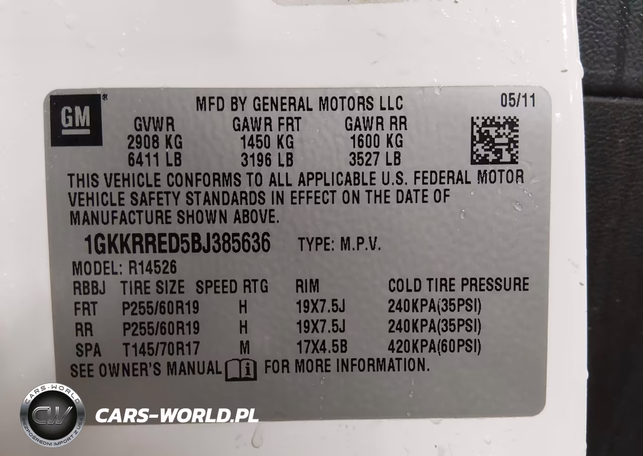 2011 GMC Acadia Slt-1 VIN:1GKKRRED5BJ385636 - 9