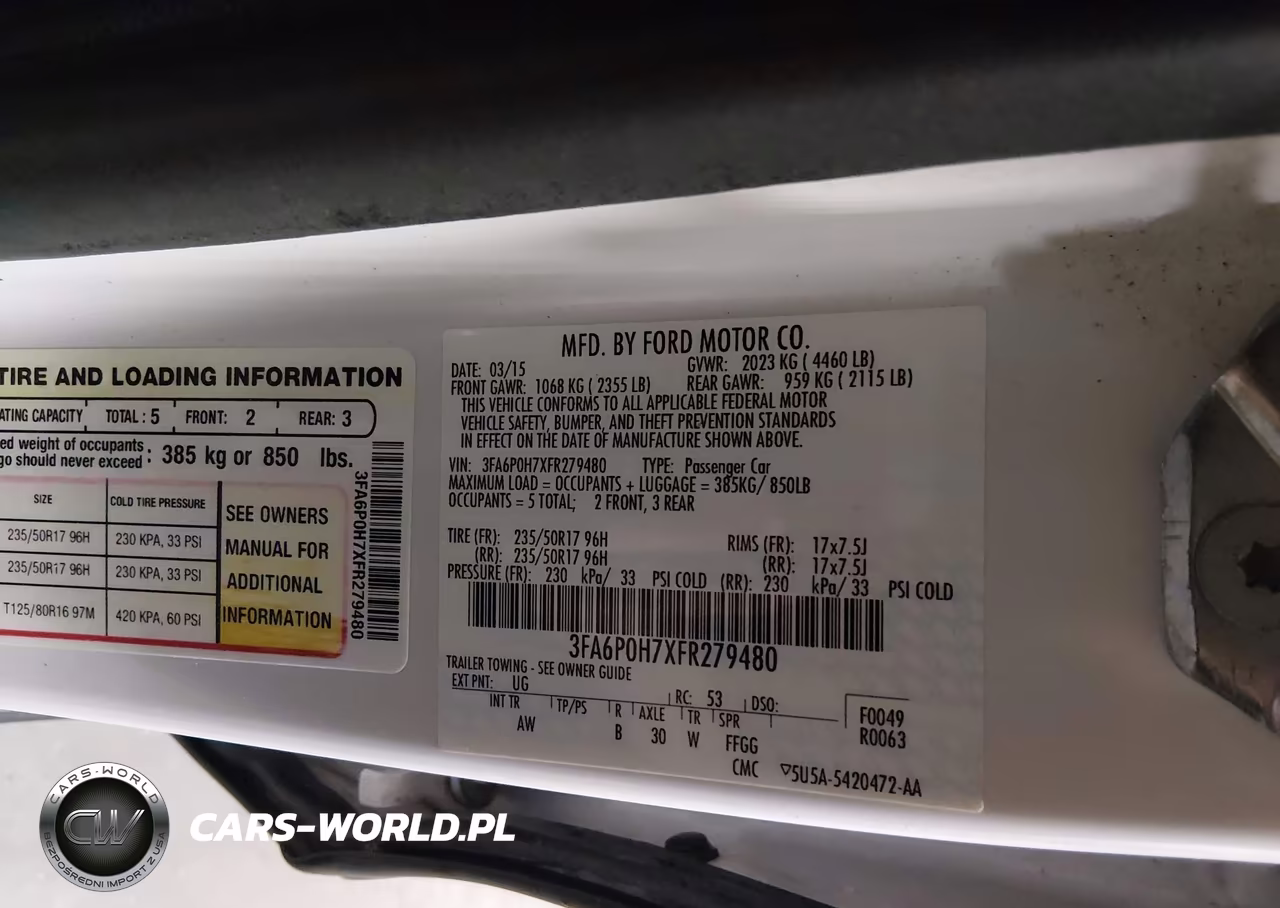 2015 Ford Fusion Se VIN:3FA6P0H7XFR279480 - 9