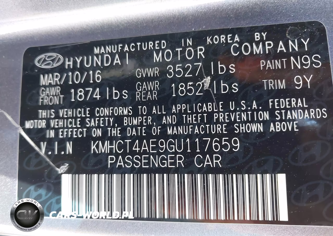 2016 Hyundai Accent Se VIN:KMHCT4AE9GU117659 - 9