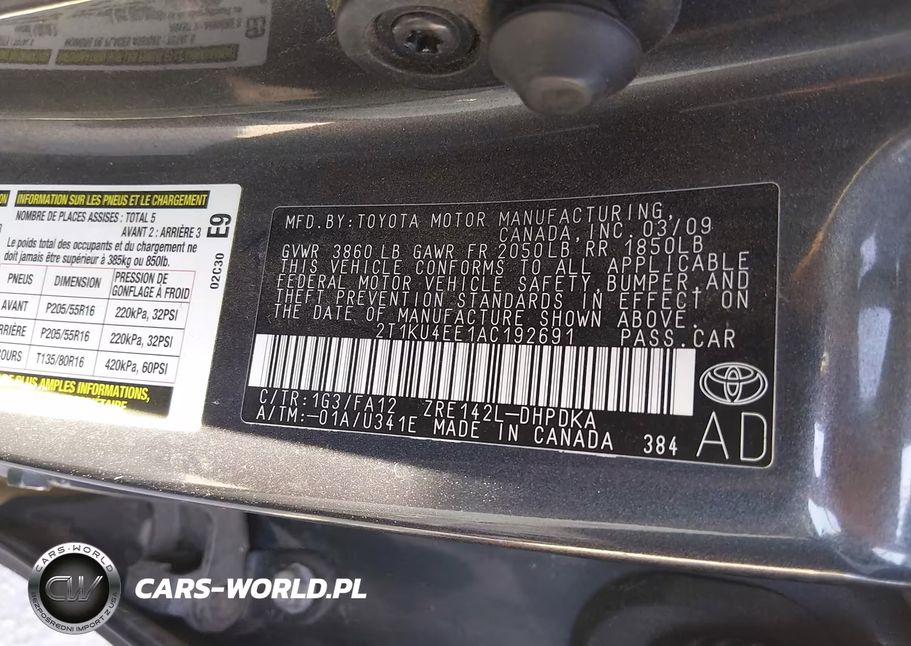 2010 Toyota Matrix VIN:2T1KU4EE1AC192691 - 9