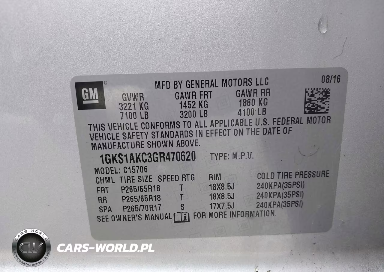 2016 GMC Yukon Sle VIN:1GKS1AKC3GR470620 - 9
