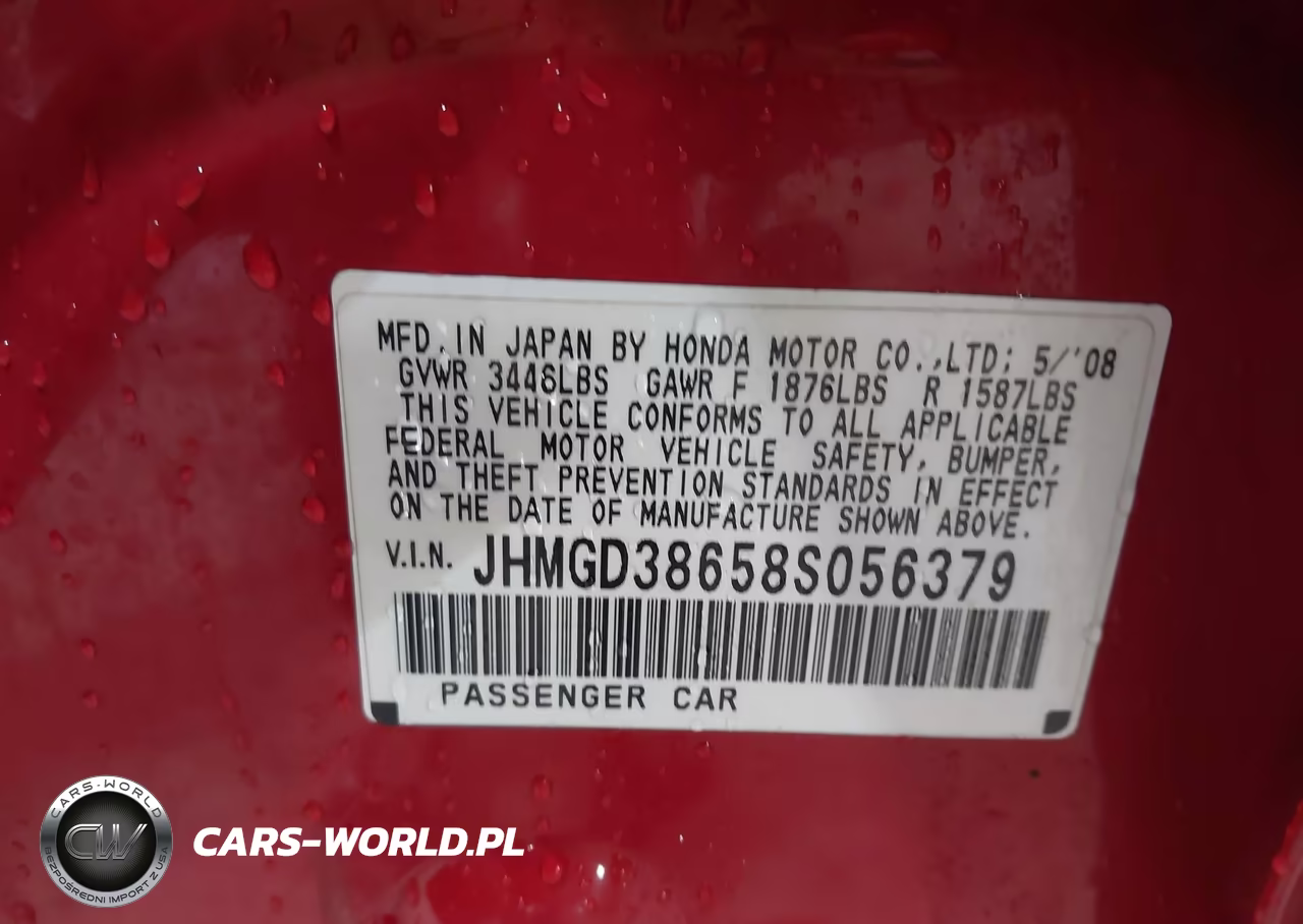 2008 Honda Fit Sport VIN:JHMGD38658S056379 - 9