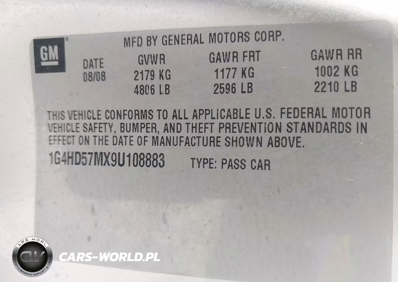 2009 Buick Lucerne Cxl Special Edition VIN:1G4HD57MX9U108883 - 9