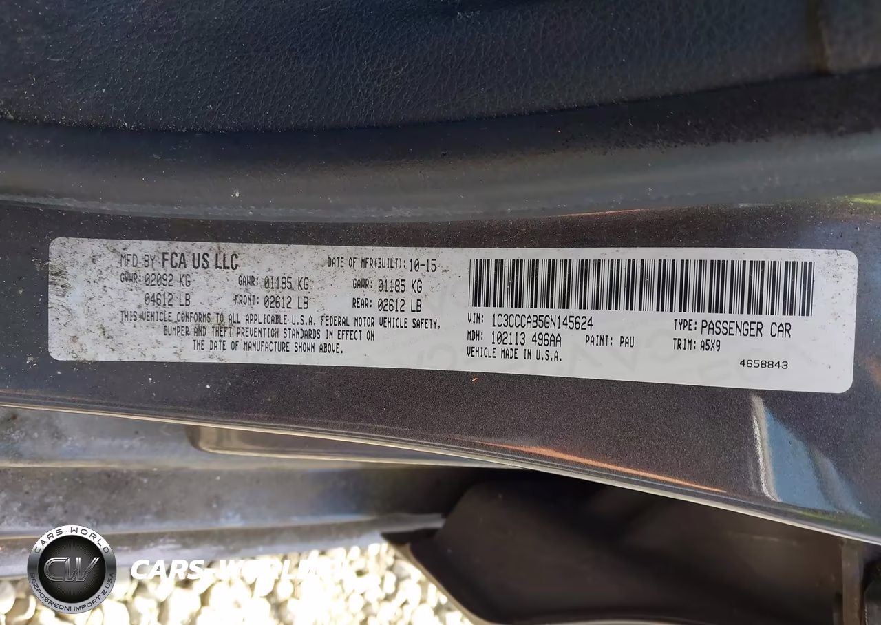2016 Chrysler 200 Limited VIN:1C3CCCAB5GN145624 - 9