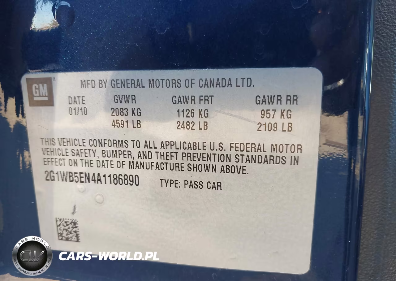 2010 Chevrolet Impala Lt VIN:2G1WB5EN4A1186890 - 9