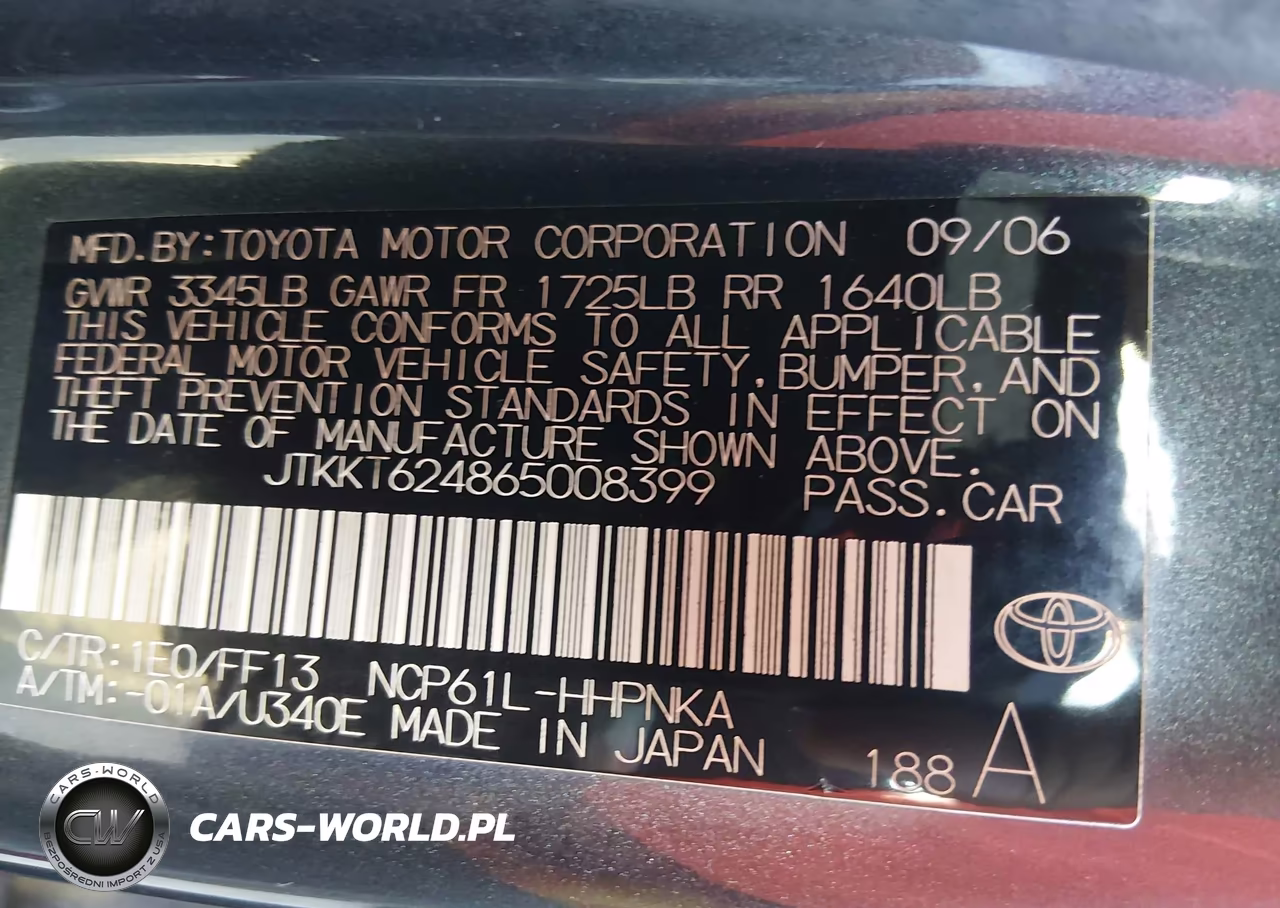 2006 Scion Xa VIN:JTKKT624865008399 - 9