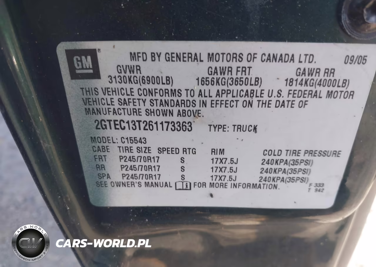 2006 GMC Sierra 1500 Sle1 VIN:2GTEC13T261173363 - 9