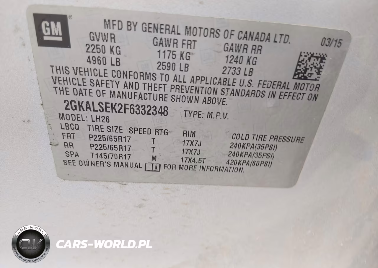 2015 GMC Terrain Slt-1 VIN:2GKALSEK2F6332348 - 9