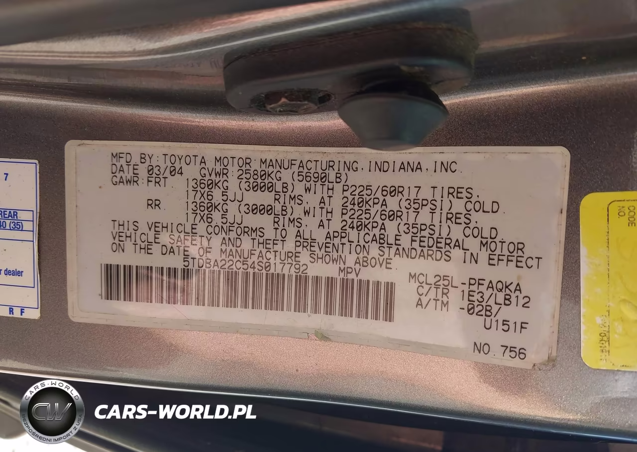 2004 Toyota Sienna Xle Limited VIN:5TDBA22C54S017792 - 9