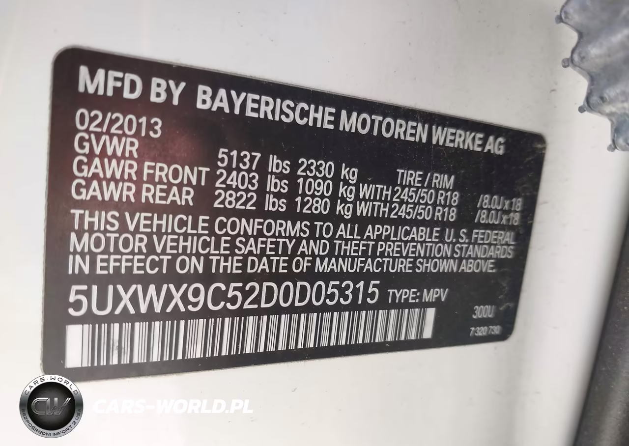 2013 BMW X3 xDrive28I VIN:5UXWX9C52D0D05315 - 9
