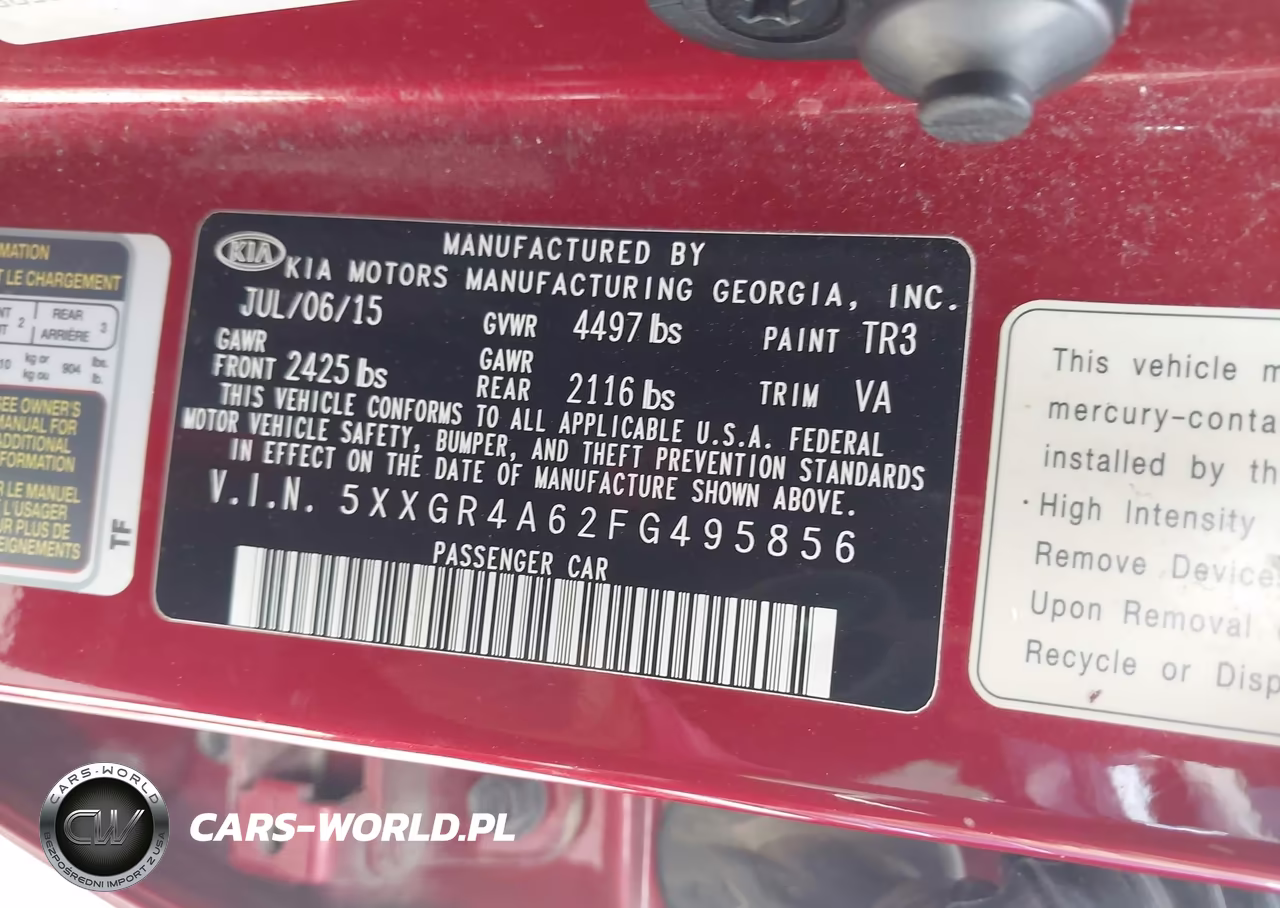 2015 Kia Optima Sx Turbo VIN:5XXGR4A62FG495856 - 9