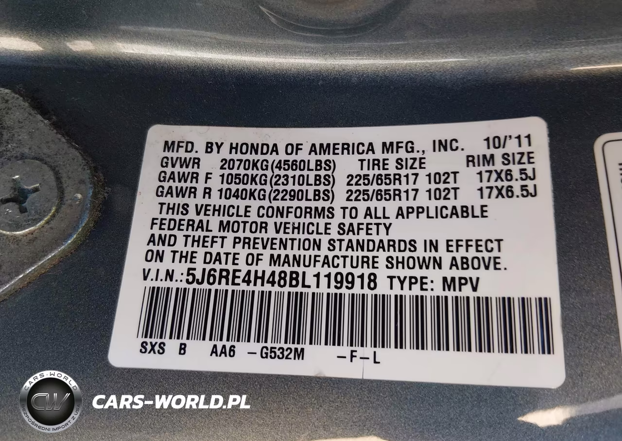 2011 Honda Cr-V Se VIN:5J6RE4H48BL119918 - 9