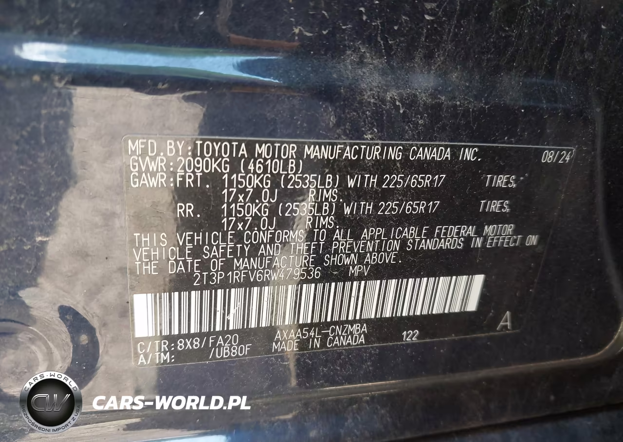 2024 Toyota Rav4 Xle VIN:2T3P1RFV6RW479536 - 9