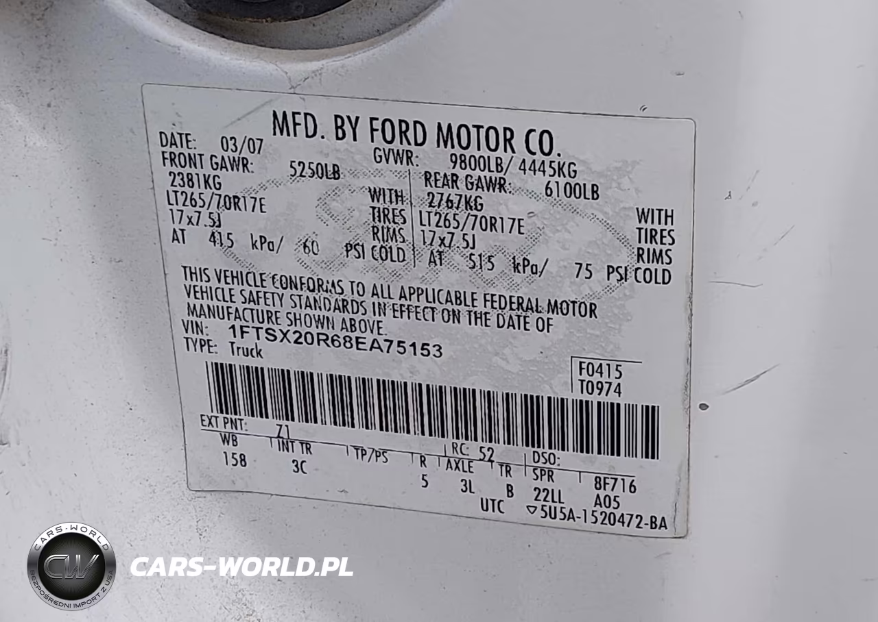 2008 Ford F-250 Lariat-Xl-Xlt VIN:1FTSX20R68EA75153 - 9