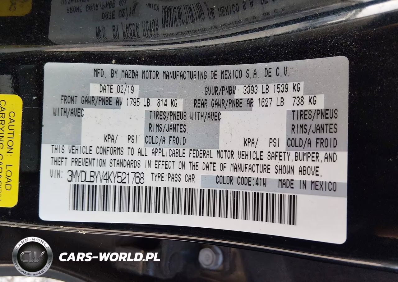 2019 Toyota Yaris Le VIN:3MYDLBYV4KY521768 - 9