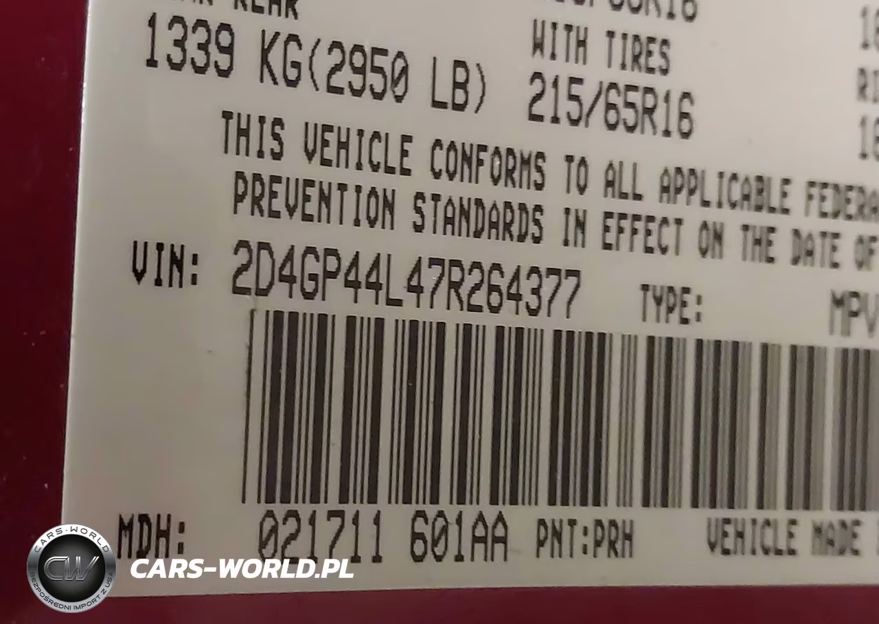 2007 Dodge Grand Caravan Sxt VIN:2D4GP44L47R264377 - 9