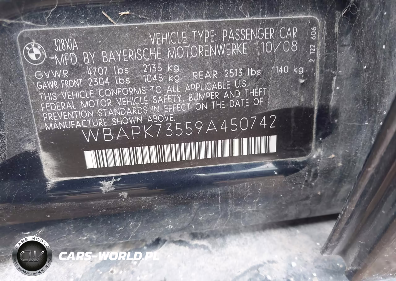 2009 BMW 328I xDrive VIN:WBAPK73559A450742 - 9