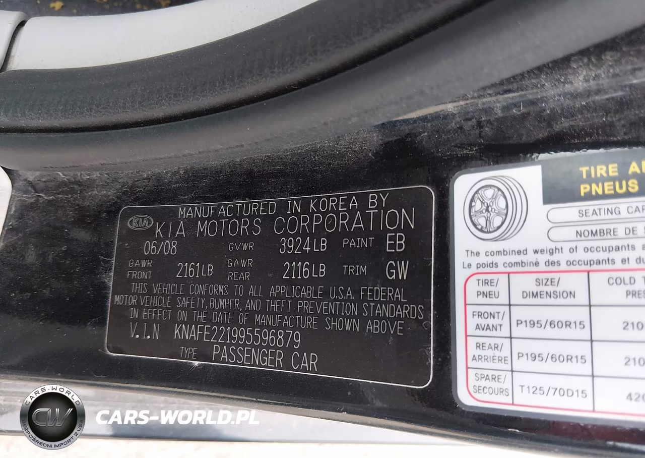 2009 Kia Spectra Ex VIN:KNAFE221995596879 - 9
