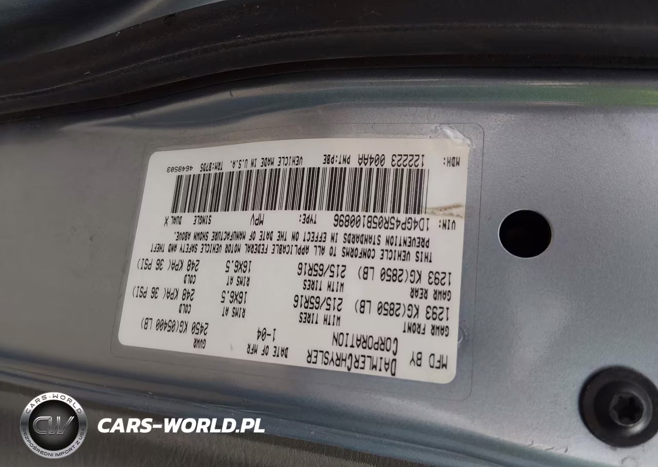 2005 Dodge Caravan Sxt VIN:1D4GP45R05B100896 - 9