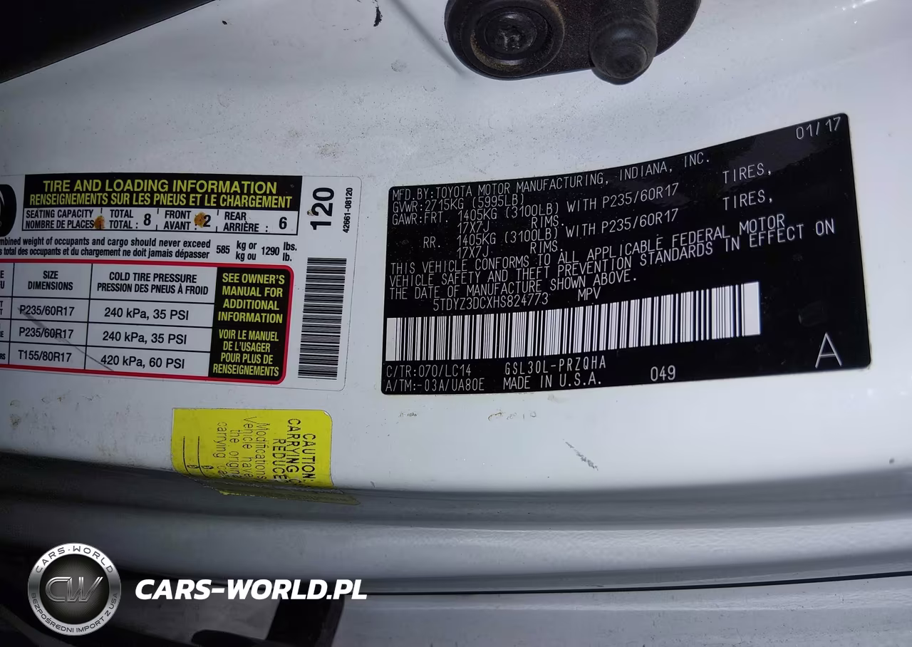 2017 Toyota Sienna Xle 8 Passenger VIN:5TDYZ3DCXHS824773 - 9
