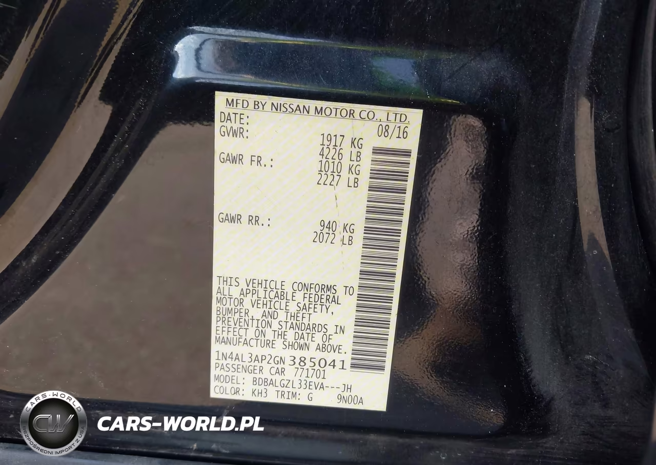 2016 Nissan Altima 2.5 S VIN:1N4AL3AP2GN385041 - 9
