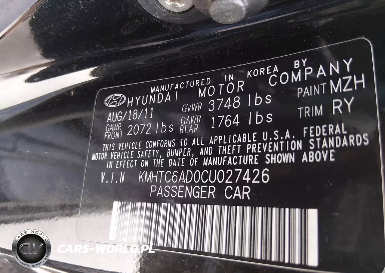 2012 Hyundai Veloster Base W-Black VIN:KMHTC6AD0CU027426 - 9