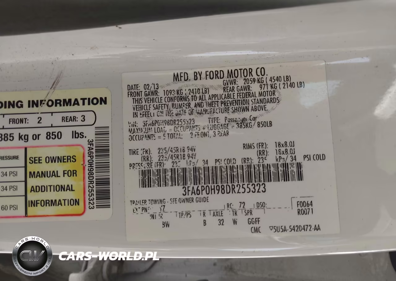 2013 Ford Fusion Se VIN:3FA6P0H98DR255323 - 9