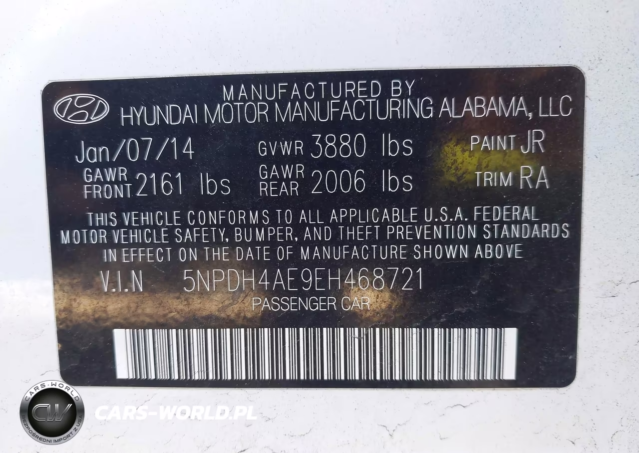 2014 Hyundai Elantra Se VIN:5NPDH4AE9EH468721 - 9