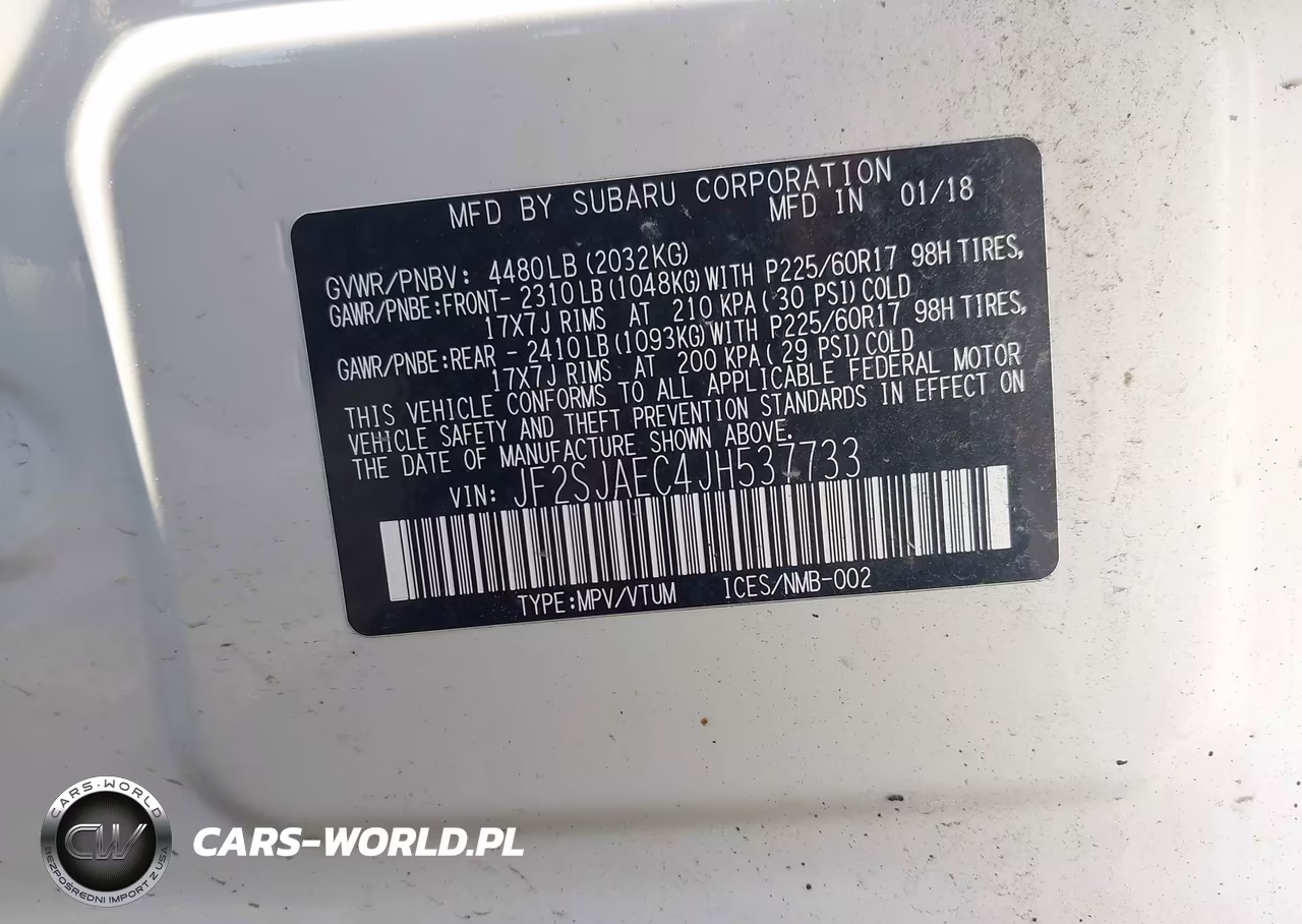 2018 Subaru Forester 2.5I Premium VIN:JF2SJAEC4JH537733 - 9