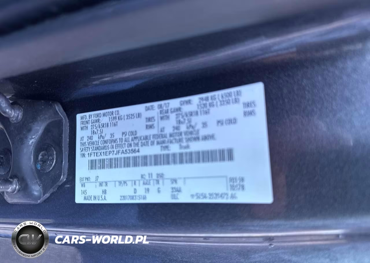 2018 Ford F-150 Lariat VIN:1FTEX1EP7JFA53564 - 9