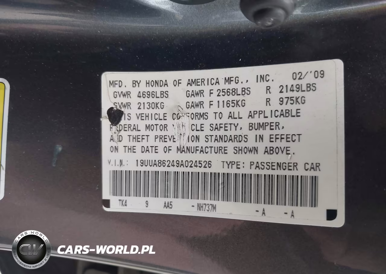 2009 Acura Tl 3.5 VIN:19UUA86249A024526 - 9