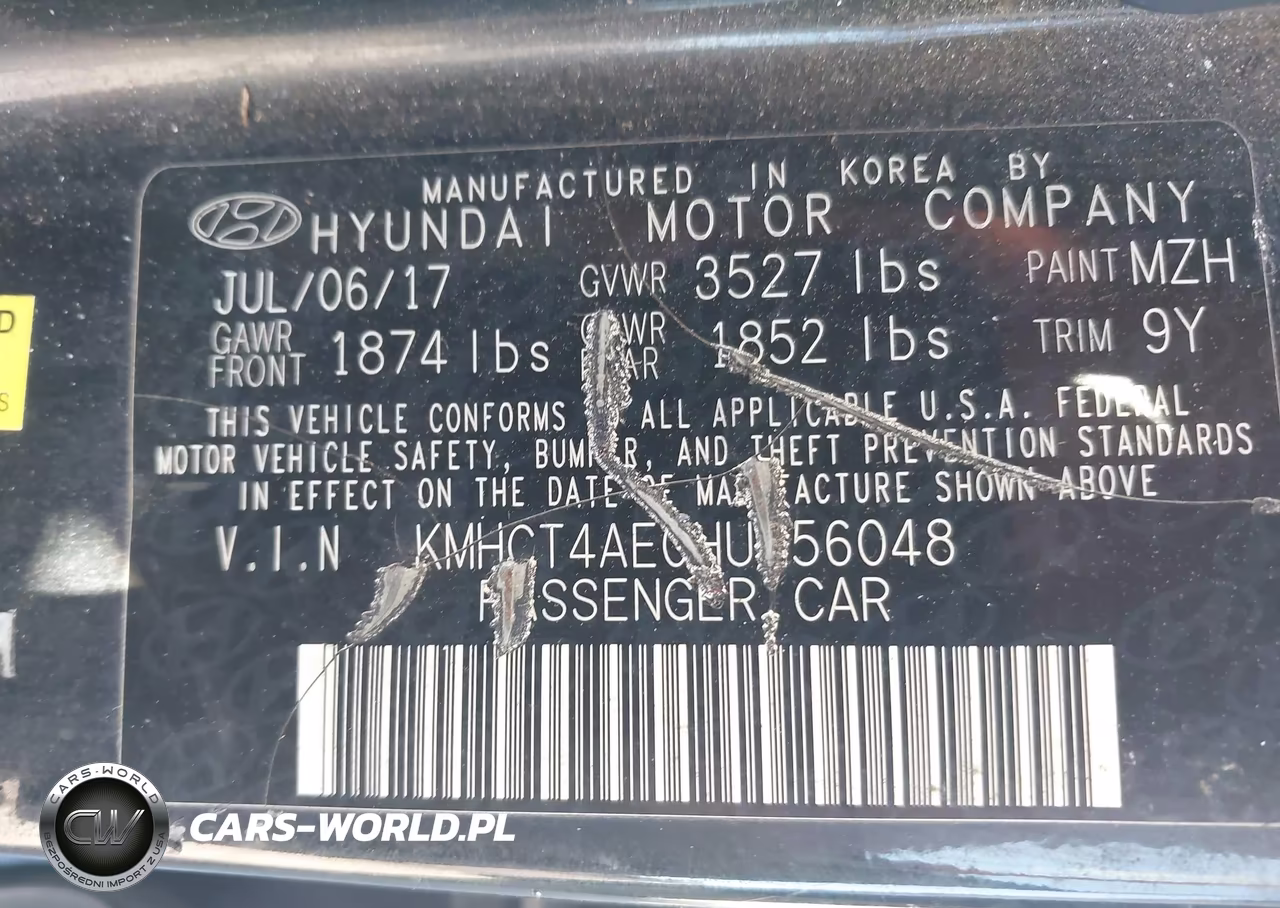 2017 Hyundai Accent Value Edition VIN:KMHCT4AE0HU356048 - 9