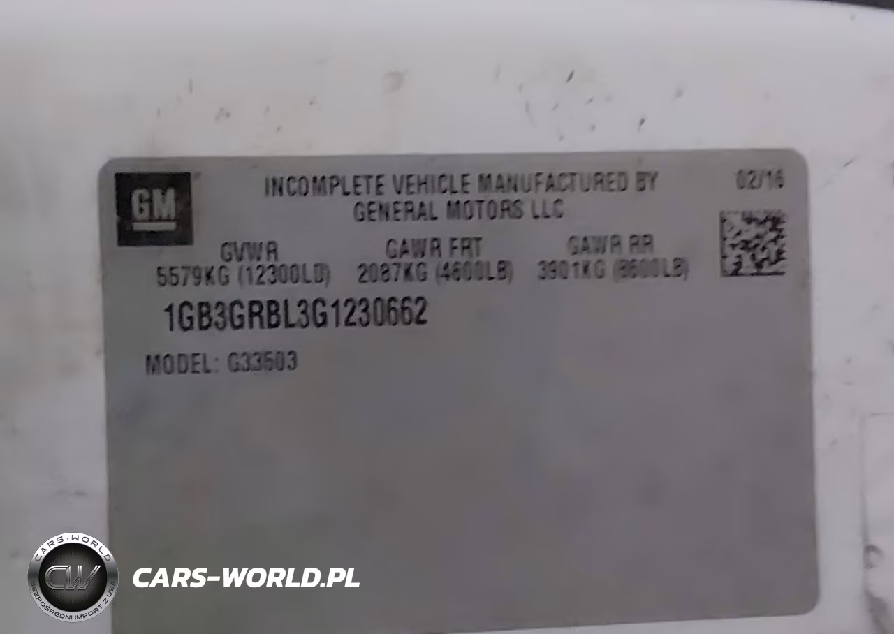 2016 Chevrolet Express Cutaway 3500 Diesel VIN:1GB3GRBL3G1230662 - 8