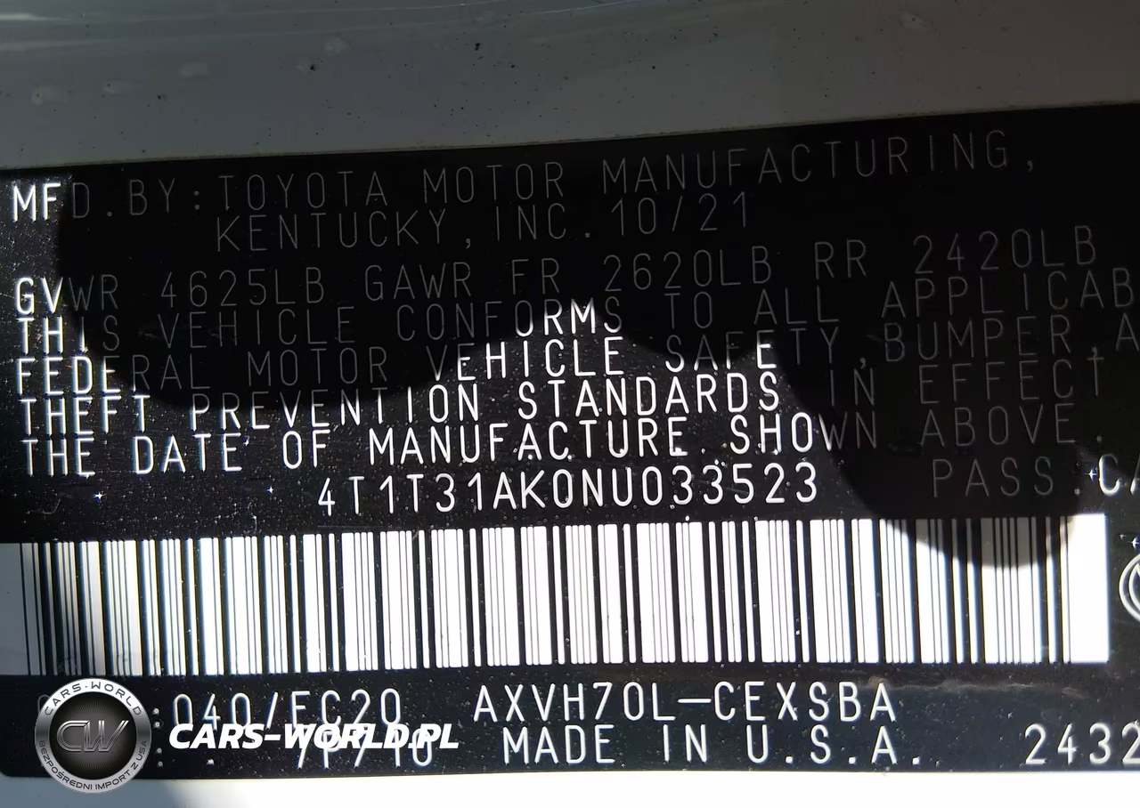 2022 Toyota Camry Nightshade Edition Hybrid VIN:4T1T31AK0NU033523 - 9