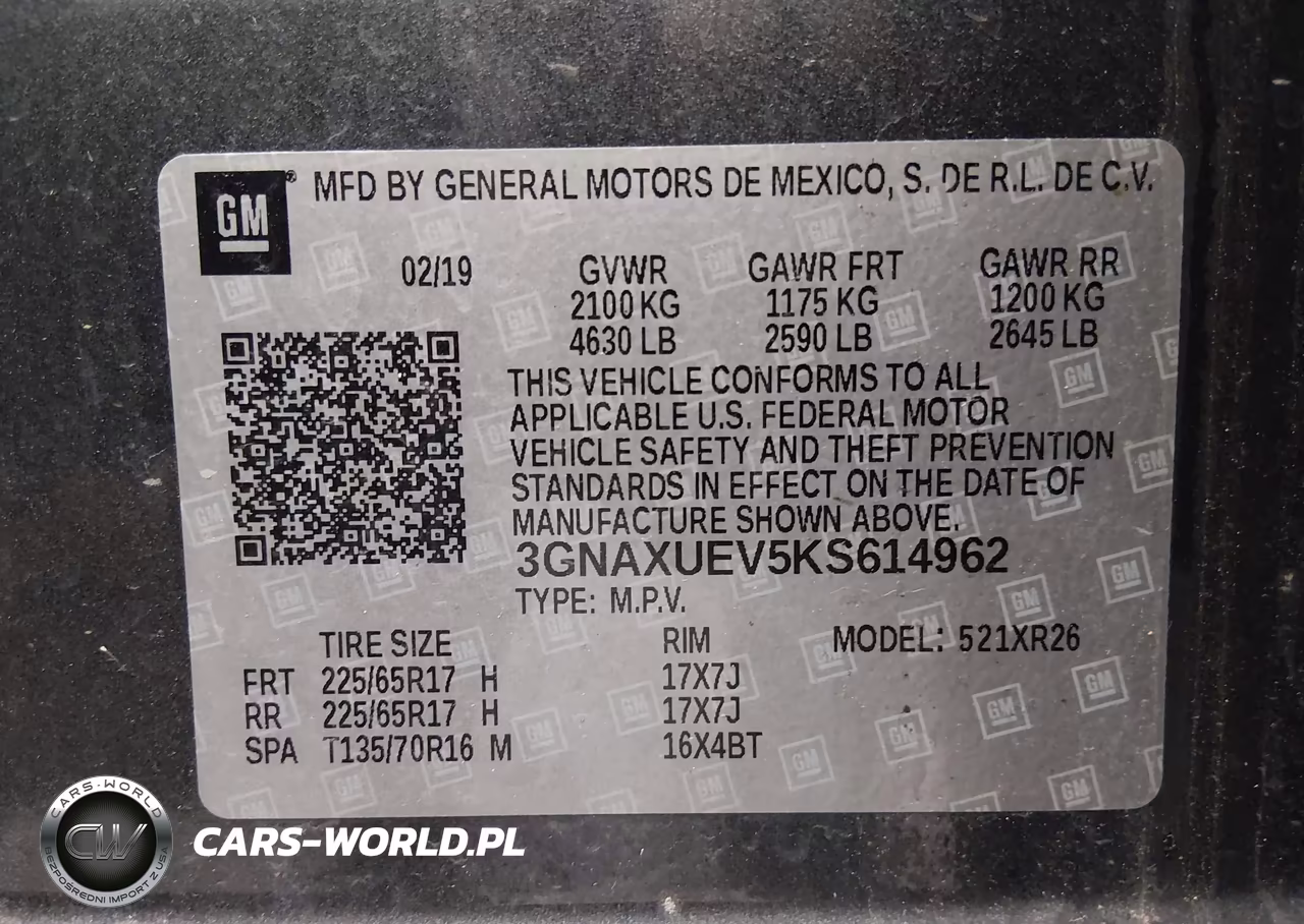 2019 Chevrolet Equinox Lt VIN:3GNAXUEV5KS614962 - 9