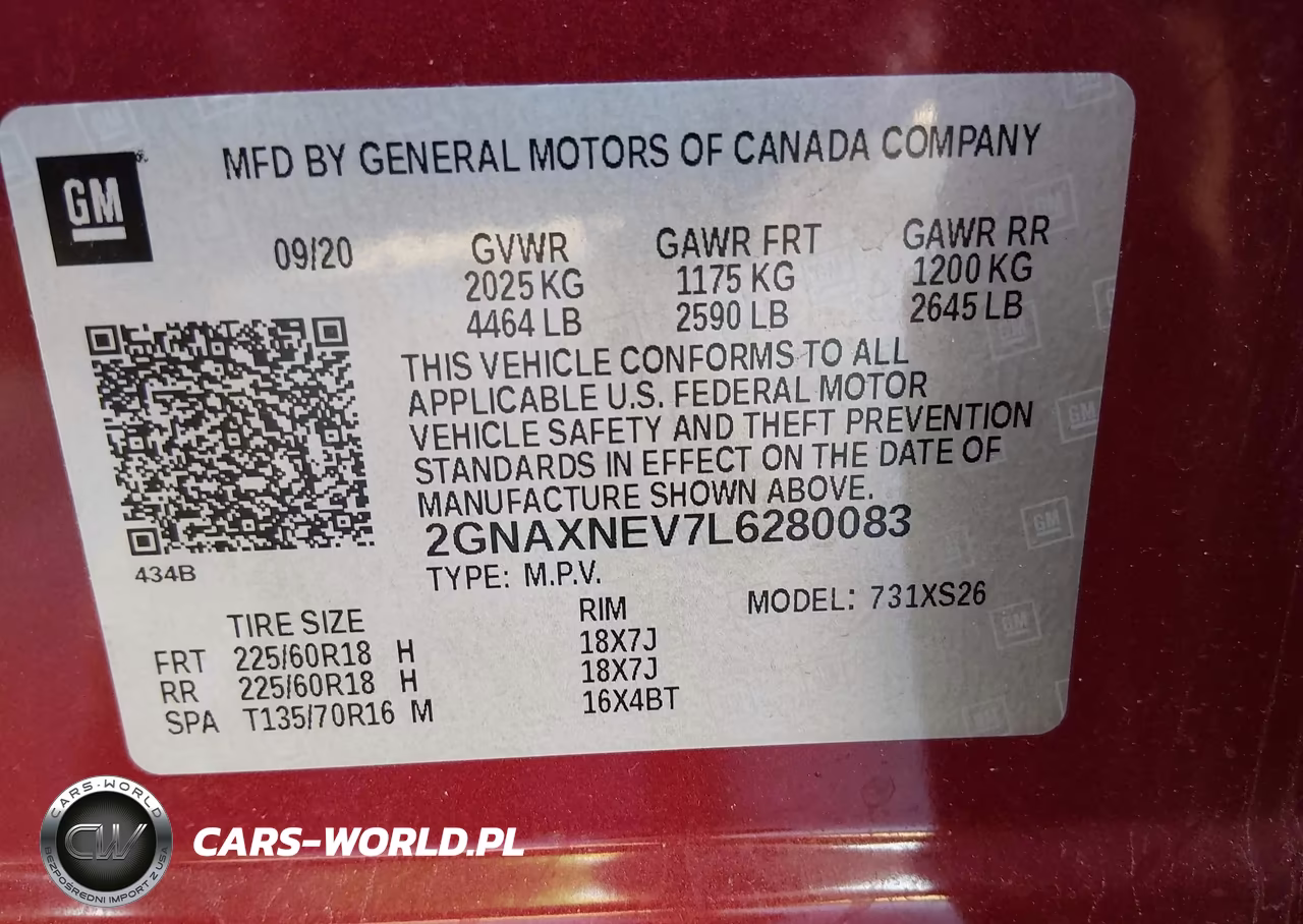 2020 Chevrolet Equinox Fwd Premier 1.5L Turbo VIN:2GNAXNEV7L6280083 - 9