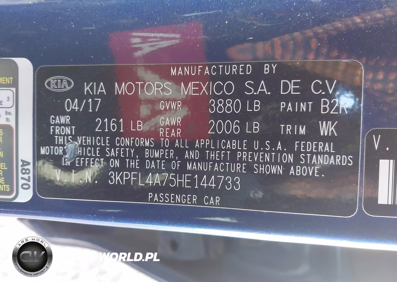 2017 Kia Forte Lx VIN:3KPFL4A75HE144733 - 9