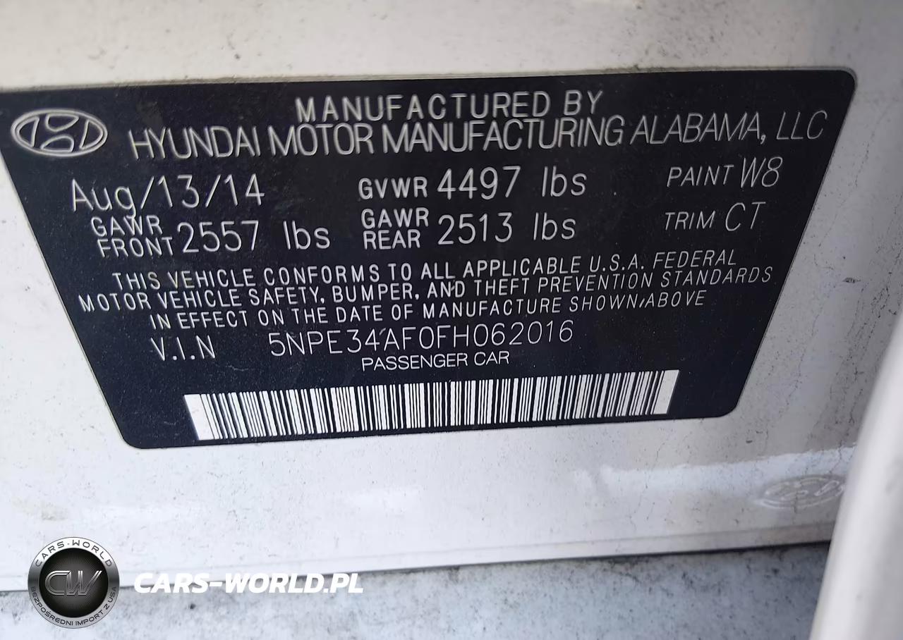 2015 Hyundai Sonata Sport VIN:5NPE34AF0FH062016 - 9