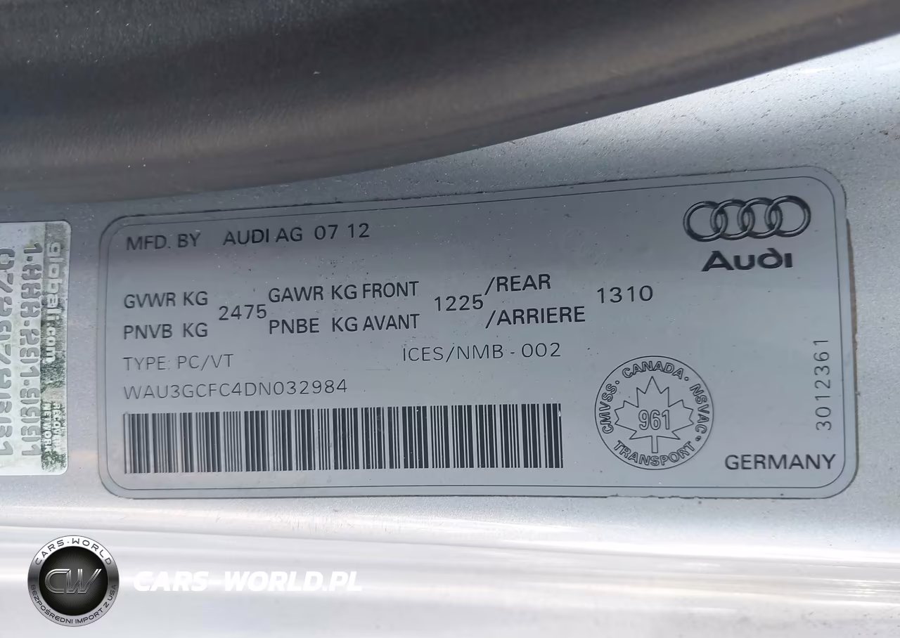2013 Audi A7 3.0T Premium VIN:WAU3GCFC4DN032984 - 9