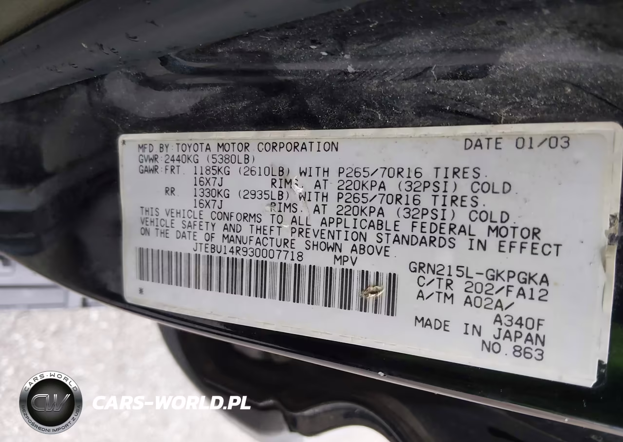 2003 Toyota 4Runner Sr5 V6 VIN:JTEBU14R930007718 - 9