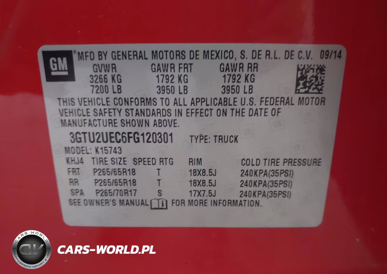 2015 GMC Sierra 1500 Sle VIN:3GTU2UEC6FG120301 - 9