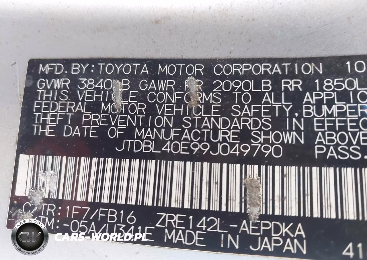 2009 Toyota Corolla Le VIN:JTDBL40E99J049790 - 9