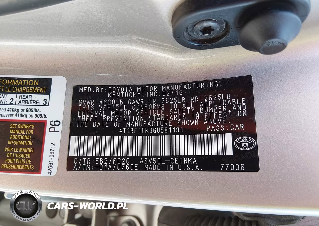 2016 Toyota Camry Le VIN:4T1BF1FK3GU581191 - 9