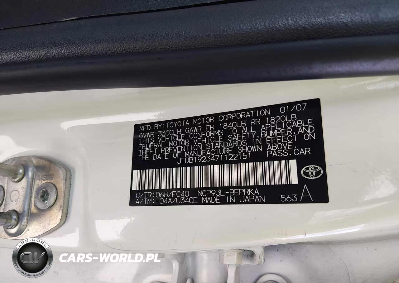 2007 Toyota Yaris VIN:JTDBT923471122151 - 9