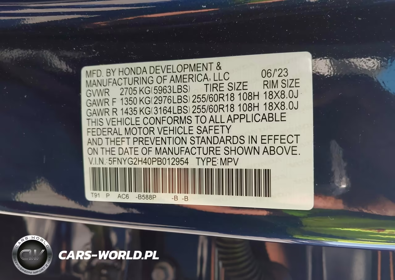 2023 Honda Pilot 2Wd Ex-L 8 Passenger VIN:5FNYG2H40PB012954 - 9