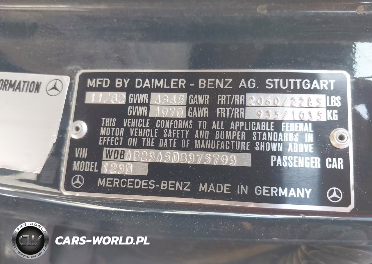1983 Mercedes-Benz 240 D VIN:WDBAB23A5DB375793 - 9