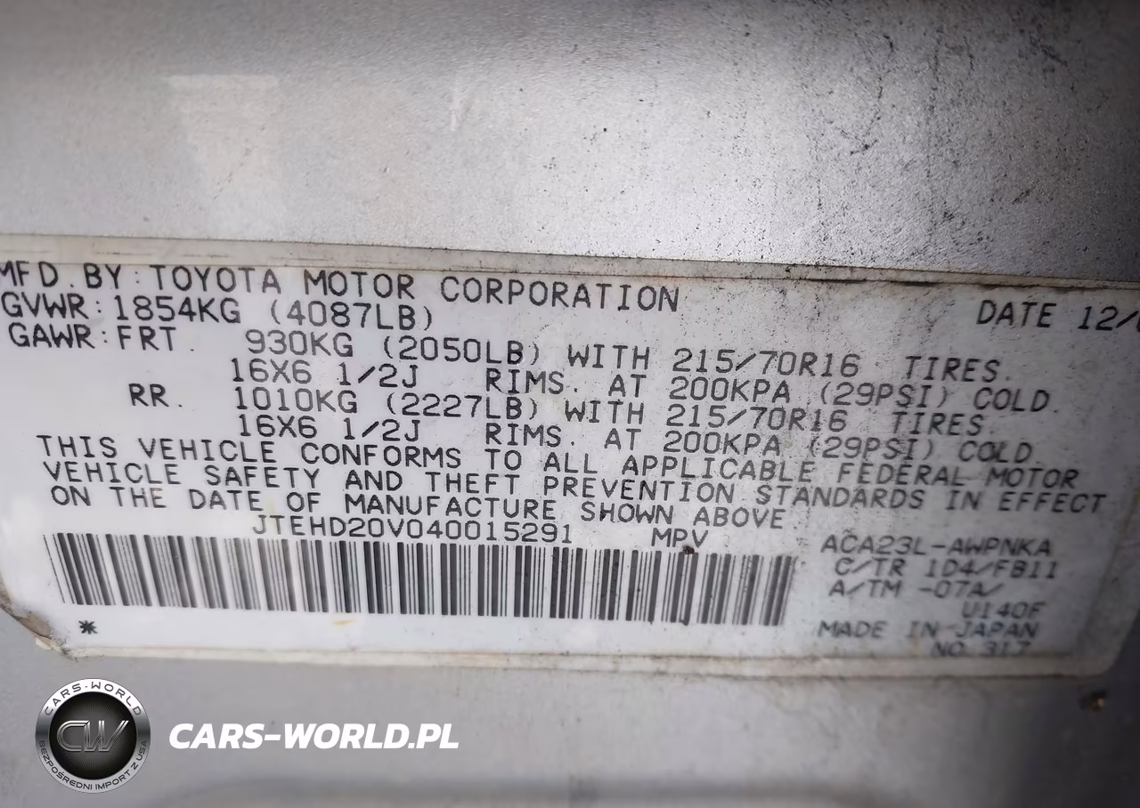 2004 Toyota Rav4 VIN:JTEHD20V040015291 - 9